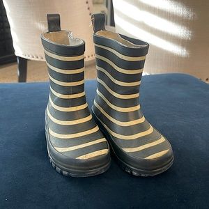 POLARN O. PYRET CLASSIC STRIPE NAVY RAIN BOOTS TODDLER Size 22